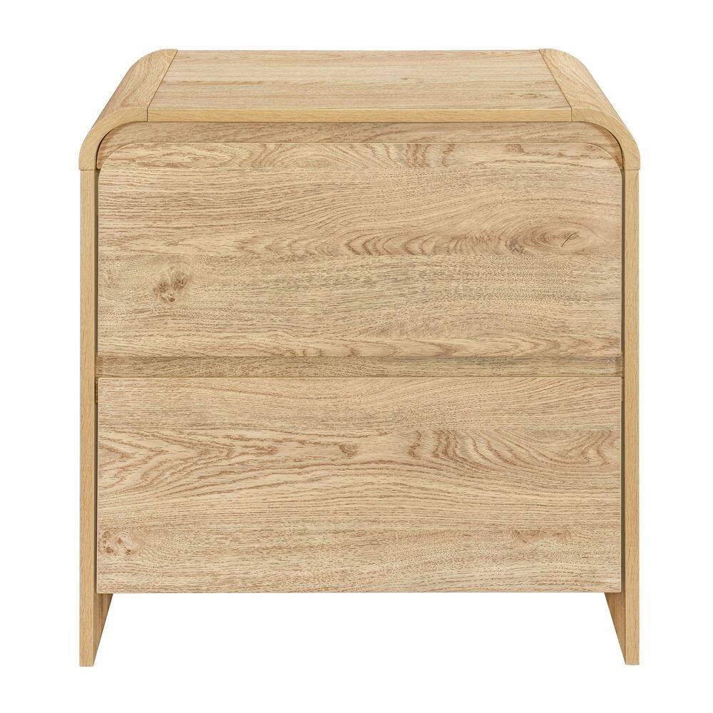 New Classic Furniture Mara 24 in. Walnut Rectangular Wood Top End Table with 2-Drawers - thumbnail 6