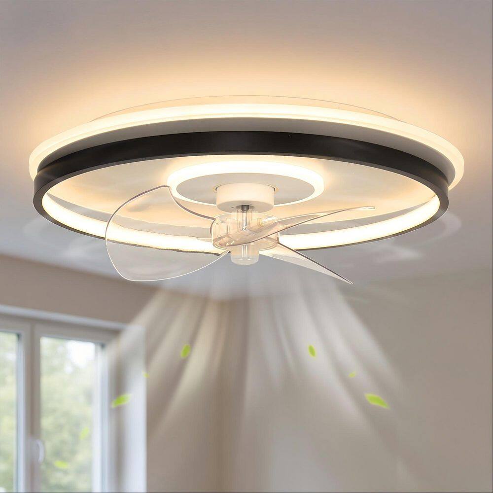 11.8 in. 3-Blade Black Integrated LED Ceiling Fan Light with Remote Control, and Adjustable White 3000/4500/6500K price history on PriceWatchPro