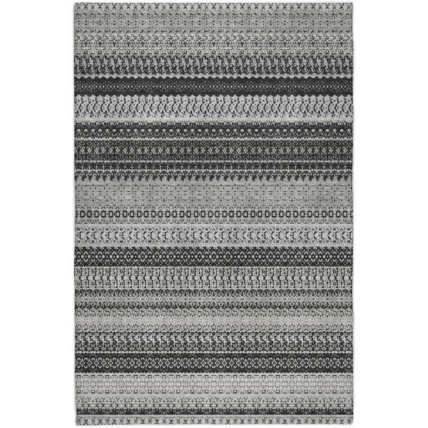 Dream Shag Premium Machine Washable Abstract ADS576 Black 3 ft. x 5 ft. Area Rug
