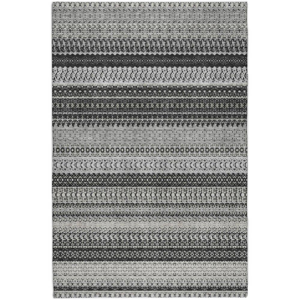 Dream Shag Premium Machine Washable Abstract ADS576 Black 8 ft. x 10 ft. Area Rug price history on PriceWatchPro