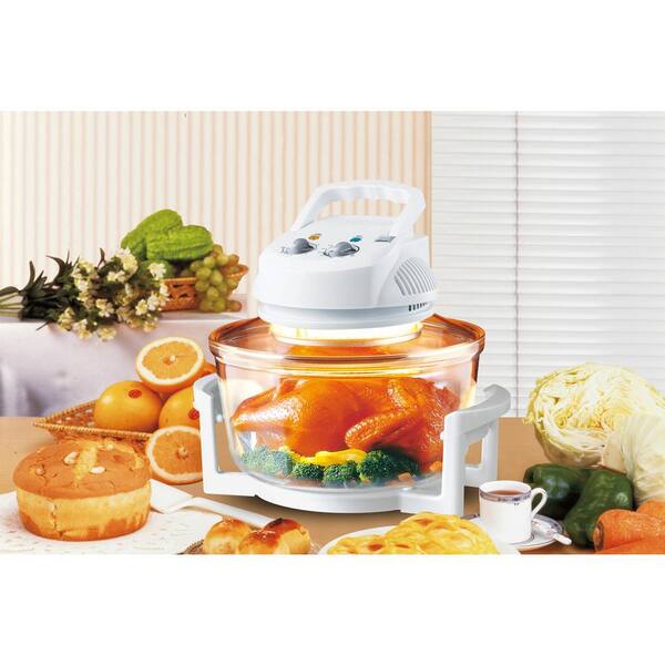 SPT 1300 W White Countertop Convection Oven with Built-in Timer