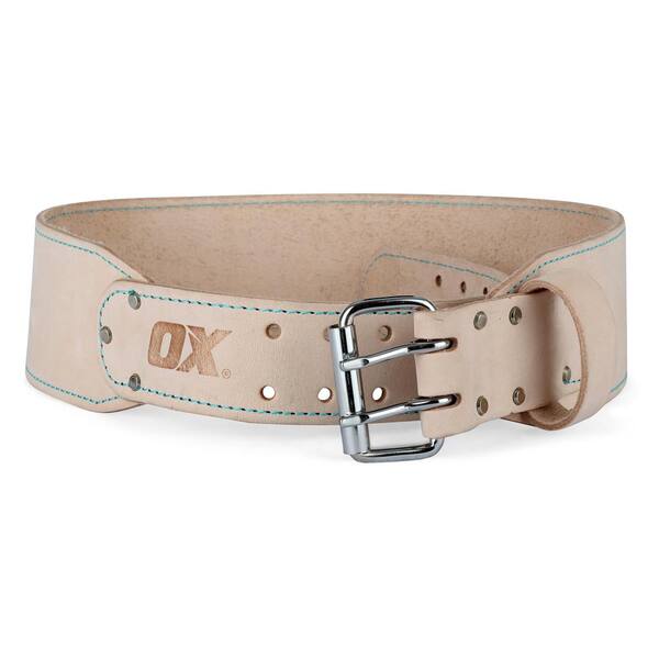 OX TOOLS Pro 3 in. Large White Leather Tool Belt OX-P266934 - The