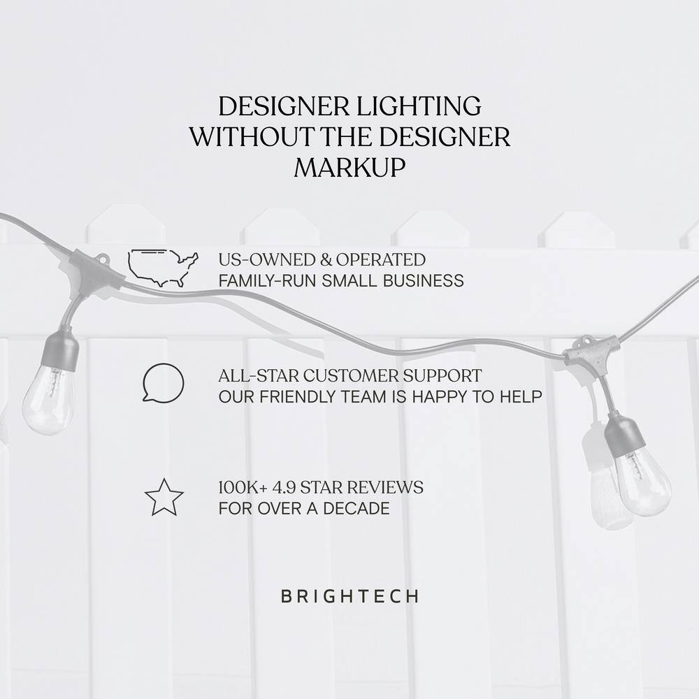 Solar Powered Brass LED Outdoor String Lights with Clear Bulbs
