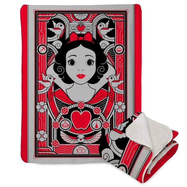 THE NORTHWEST GROUP Disney D100 Art Deco Snow White Mink Sherpa Multicolor Throw Blanket