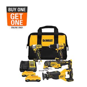 20V MAX Lithium-Ion Cordless 4-Tool Combo Kit with (2) 4.0 Ah Batteries and Charger