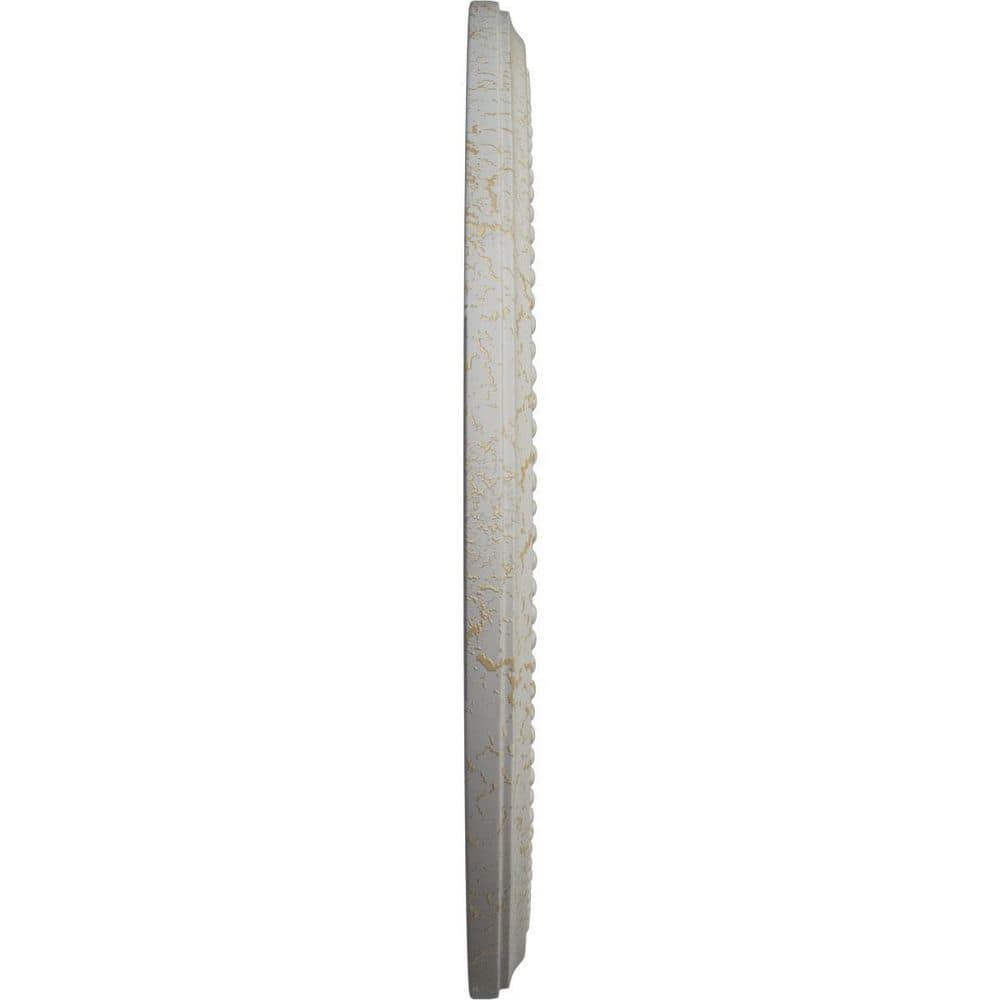18-Inch Pot of Cream Crackle Polyurethane Ceiling Medallion