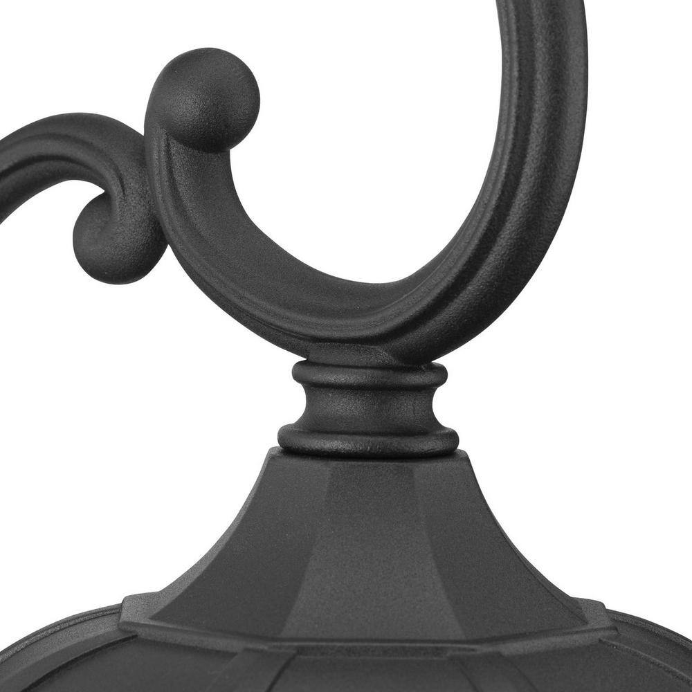 Antique Bronze and Black Outdoor Wall Lantern with Seeded Glass