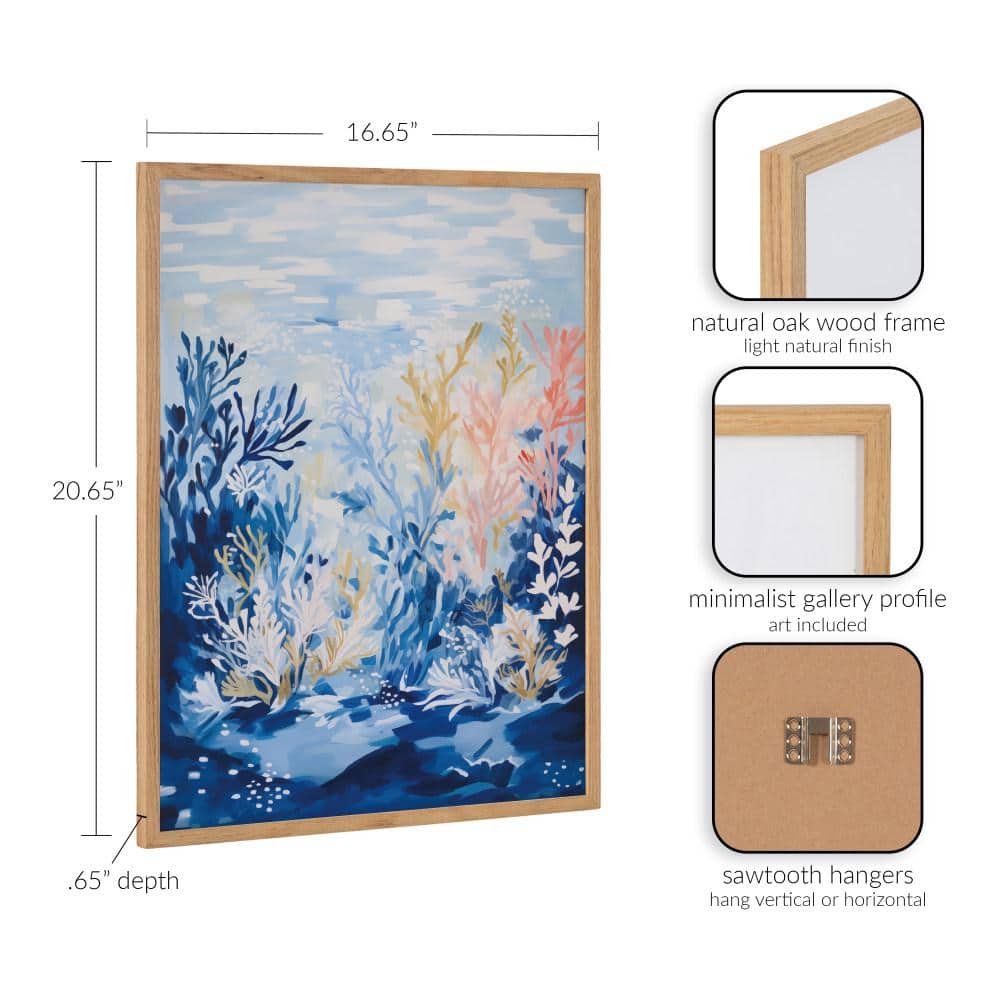 Natural Framed Underwater Ocean Landscape Print, 16x20