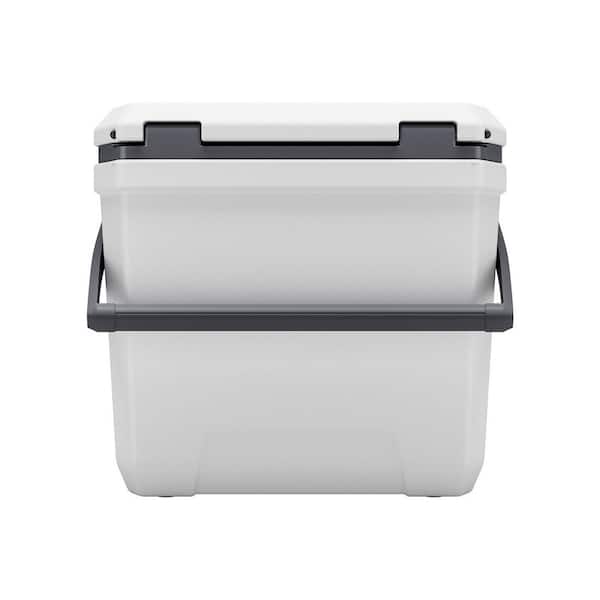 Portable Cooler, 38 qt. Cooler with Ice Retention, Heavy-Duty Handles and Cup Holder, Rigid Material Insulated Cooler