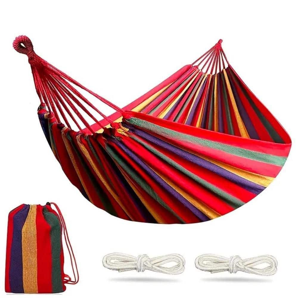9 ft. Portable Fabric Hammock with Tree Straps and Travel Bag for Travel, Camping, Outdoor Activity in Orange price history on PriceWatchPro