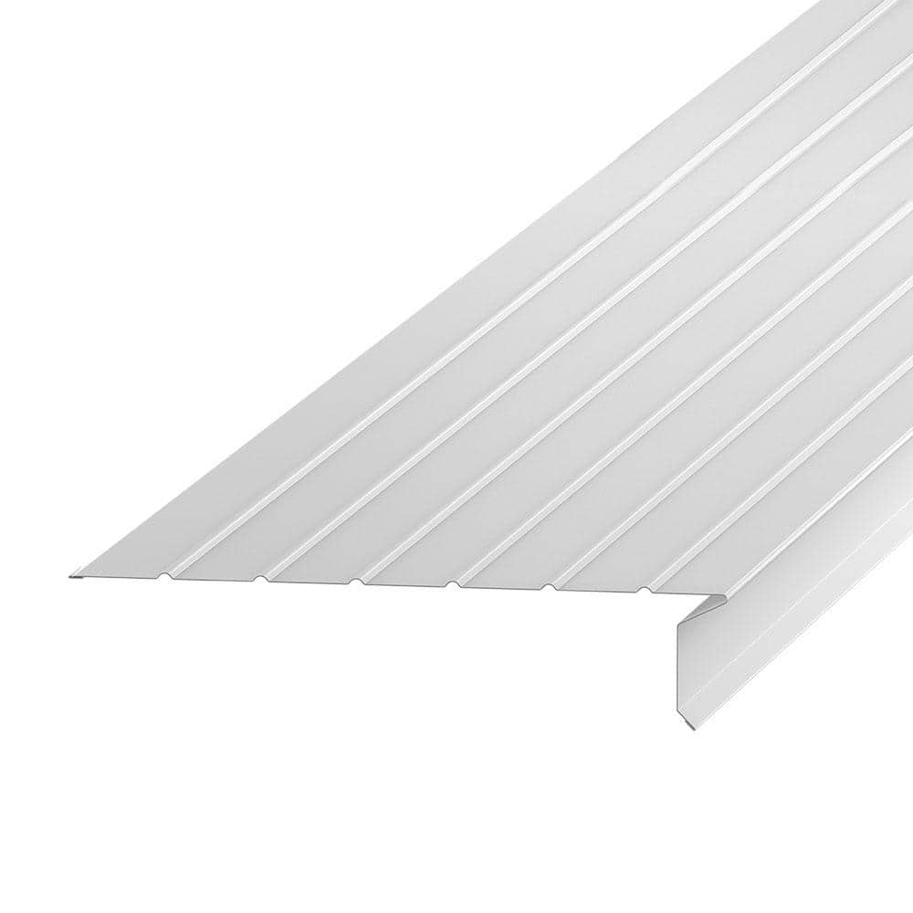 Amerimax Home Products F8 Open Face x 10 ft. White Aluminum