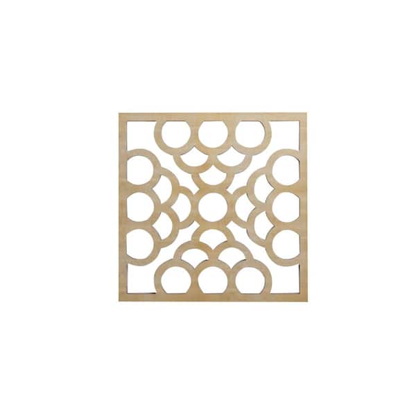 Ekena Millwork 7-3/8" x 7-3/8" x 1/4" Extra Small Harlingen Decorative Fretwork Wood Wall Panels, Birch (10-Pack)