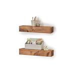 6.25 in. x 24 in. x 4 in. Walnut Solid Wood Floating Decorative