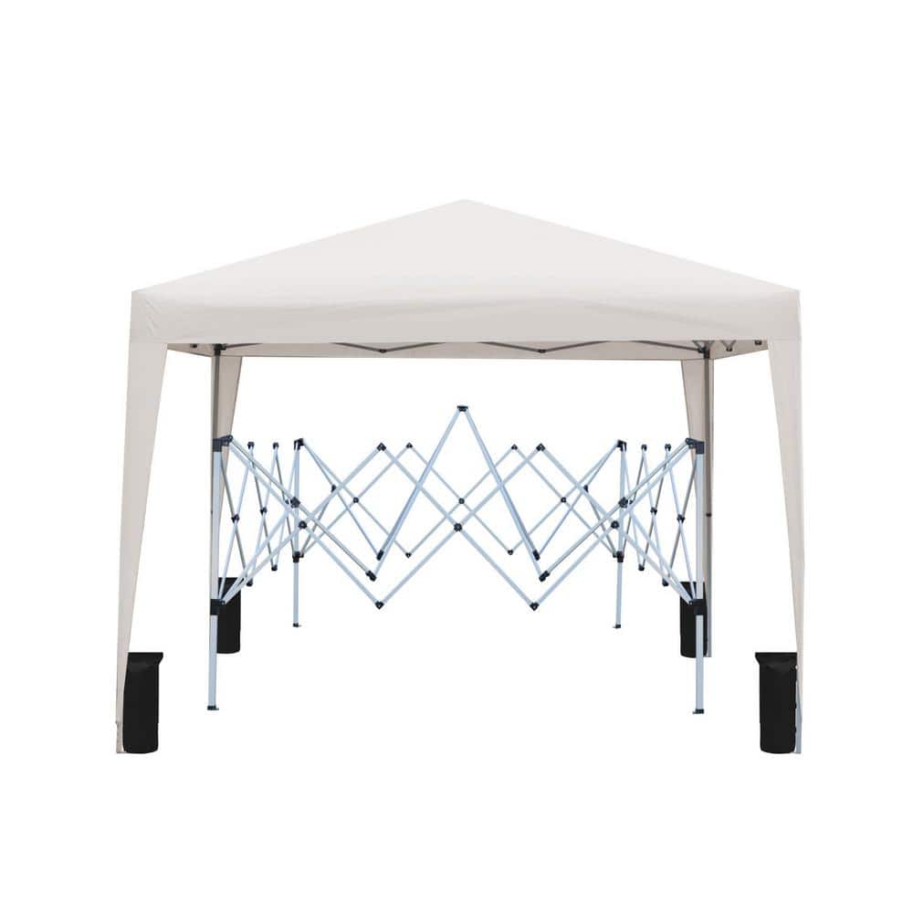 10 ft. x 10 ft. White Pop Up Gazebo Tent Canopy with Carry Bag price history on PriceWatchPro