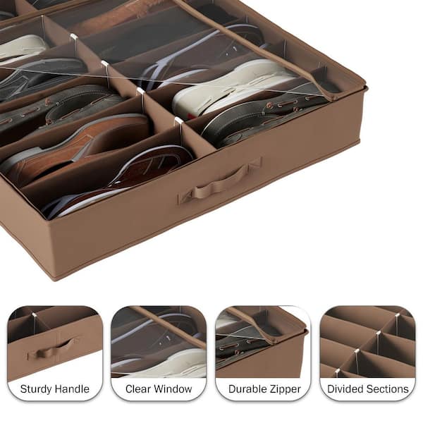 https://images.thdstatic.com/productImages/ea033ebc-eec8-489f-88b6-f0b6e2f8d367/svn/brown-base-with-a-clear-cover-everyday-home-underbed-shoe-storage-80-90700-1f_600.jpg