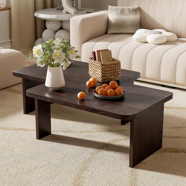 Noble House Yvonne Modern Minimalist 35 in. Brown Rectangle MDF