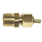 1/4 in. O.D. x 3/8 MIP Compression Brass Reducing Adapter Fitting