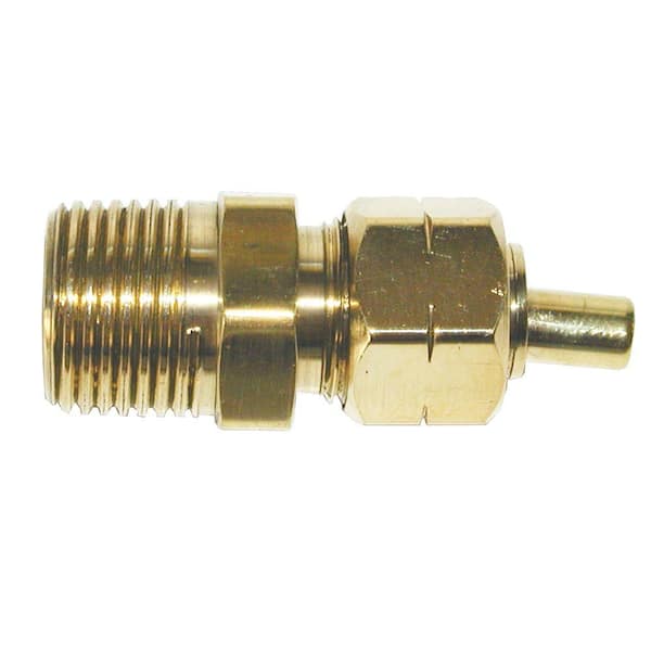 Brass Compression Fitting 3/8 OD To 1/4” Male NPT Hose Pipe Tube