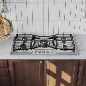 thermomate 30 in. Built-in LPG Natural Gas Cooktop in Stainless Steel with  5 Sealed Burners GHSS775 - The Home Depot