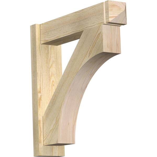 Ekena Millwork 6 in. x 26 in. x 26 in. Douglas Fir Westlake Arts and Crafts Rough Sawn Outlooker