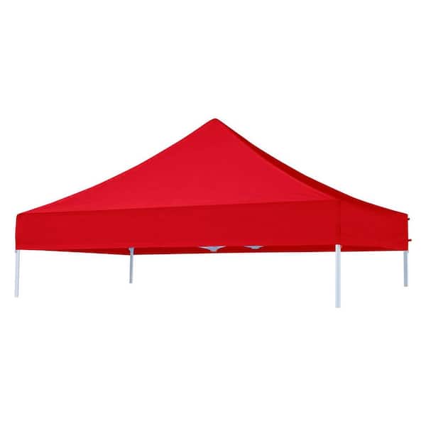 Terracemaster USA Pop Up Replacement 8 ft. x 8 ft. Canopy Tent Top Cover, Instant Ez Canopy Top Cover (red)