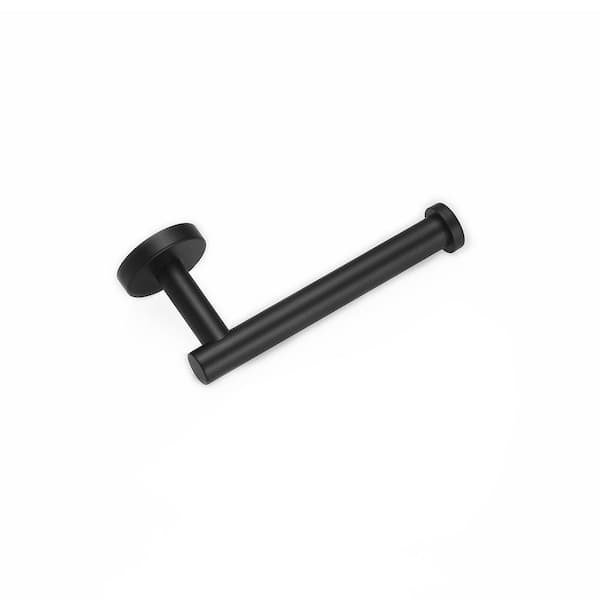 taholi Single Post Toilet Paper Holder Wall Mounted in Matte Black
