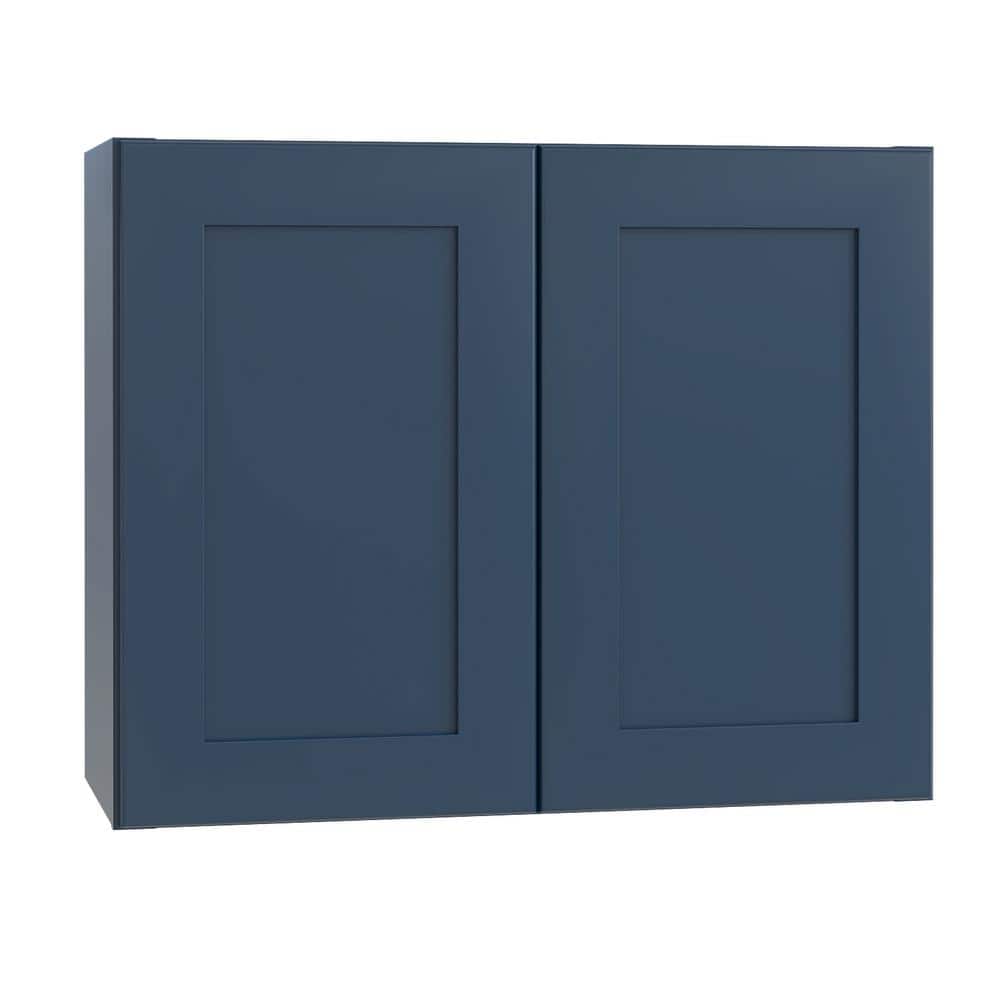 Newport 30 in. W x 12 in. D x 24 in. H Assembled Plywood Wall Bridge Kitchen Cabinet in Mythic Blue with Soft Close price history on PriceWatchPro