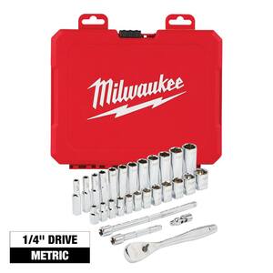 thumbnail image 2 of Milwaukee 48-22-9044 1/4 Drive Ratchet & Socket Set - 25 Piece Metric/SAE 2 of 2