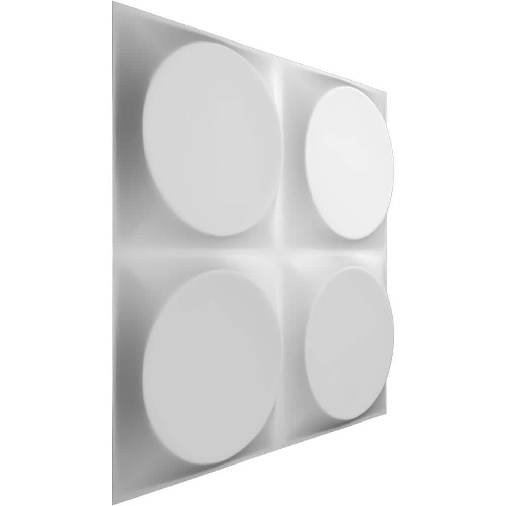 White Textured PVC 3D Decorative Wall Panel 11.88" x 11.88"