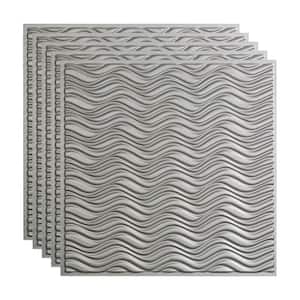 Current 2 ft. x 2 ft. Argent Silver Lay-In Vinyl Ceiling Tile (20 sq. ft.)