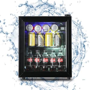 1.6 Cu. ft. 75-Can Beverage Cooler, Mini Refrigerator for Soda, Water, Beer for Home, Dorm