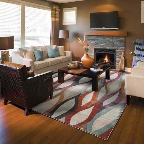 Graphic Graphite 2 ft. x 8 ft. Runner Rug