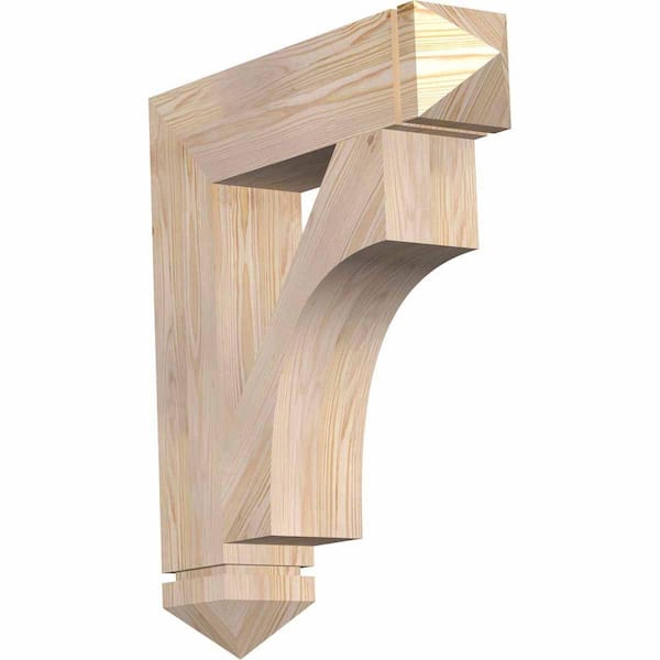 Ekena Millwork 5.5 in. x 30 in. x 26 in. Douglas Fir Westlake Arts and Crafts Smooth Bracket