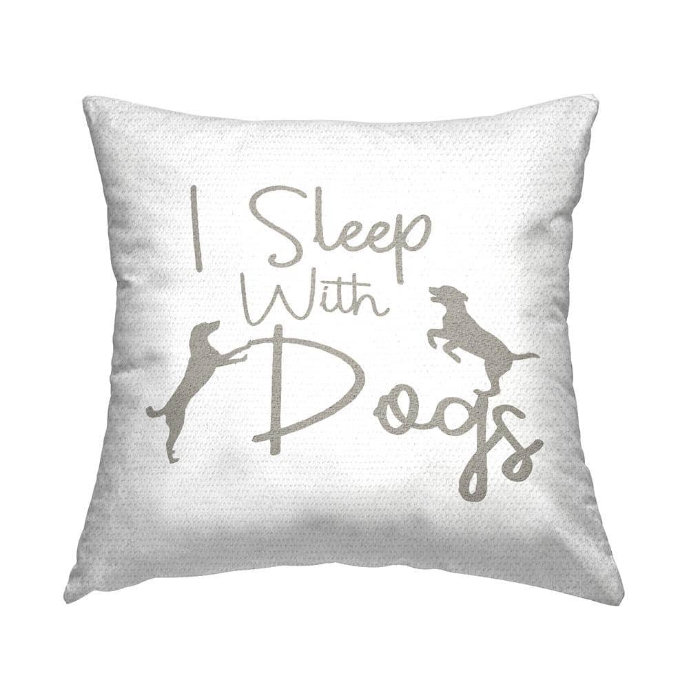 I Sleep With Dogs Funny Pet Grey Square Outdoor Throw Pillow price history on PriceWatchPro