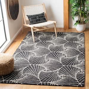 Micro-Loop Charcoal/Ivory 4 ft. x 6 ft. Abstract Geometric Area Rug