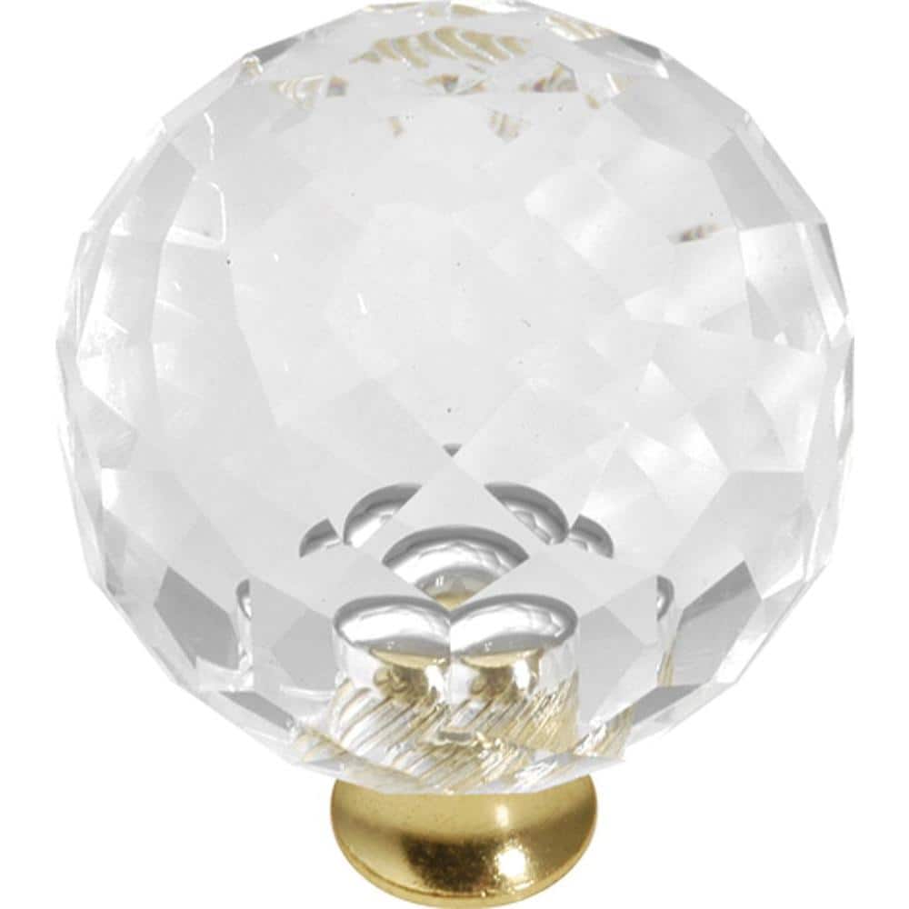 Crystal Palace 1-3/8 in. Crysacrylic Polished Brass Cabinet Knob price history on PriceWatchPro