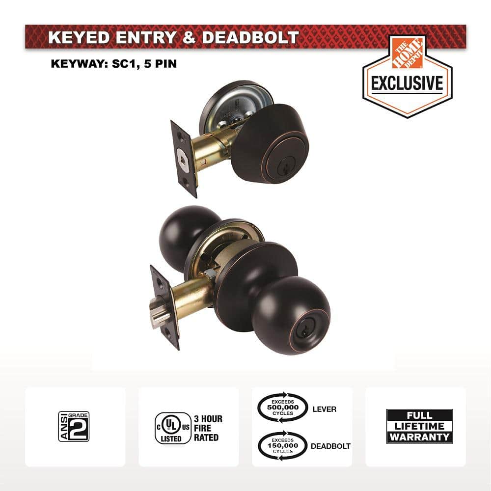 Universal Hardware Light Duty Commercial ANSI Grade 2 Entry Knob and