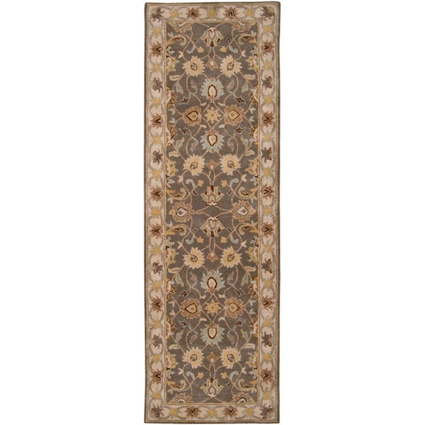 Livabliss John Taupe 3 ft. x 12 ft. Runner Rug