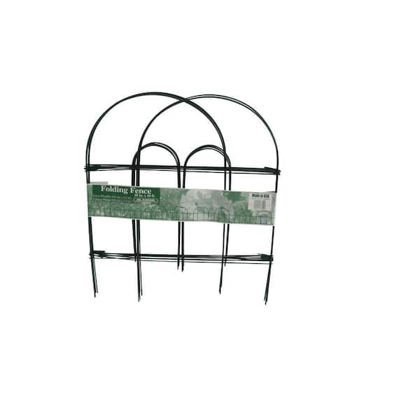 Glamos Wire Products 18 in. x 10 ft. Green Folding Wire Garden Fence