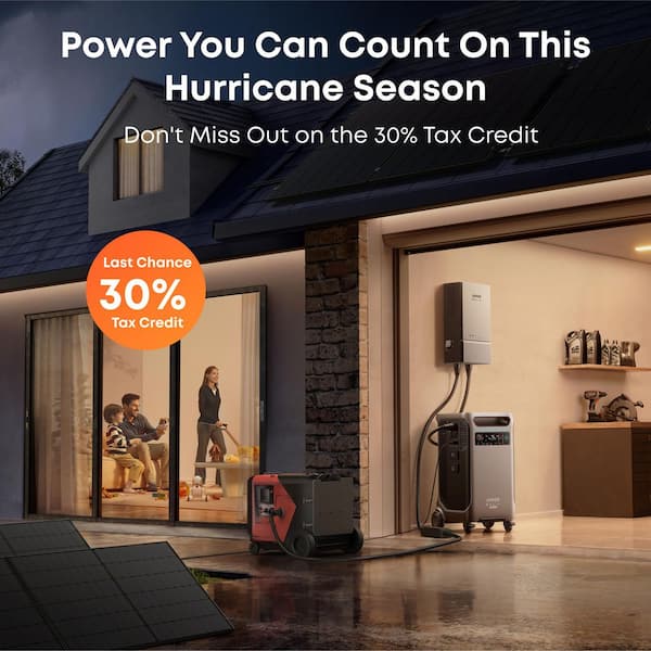 SOLIX F3800 Plus 6,000W 7,680Wh Solar Power Solution w/ 1 Expansion Battery and 6 410W Rigid Solar Panels, Push-Button