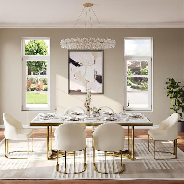 all white dining rooms