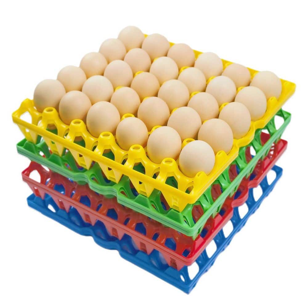 8-Pack Plastic Egg Tray Crates, 30-Egg Stackable Reusable Organizers for Storage, Sorting and Shipping price history on PriceWatchPro