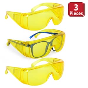 Diamont Vented Over Glasses, Anti-Scratch, Amber (3-Pairs)