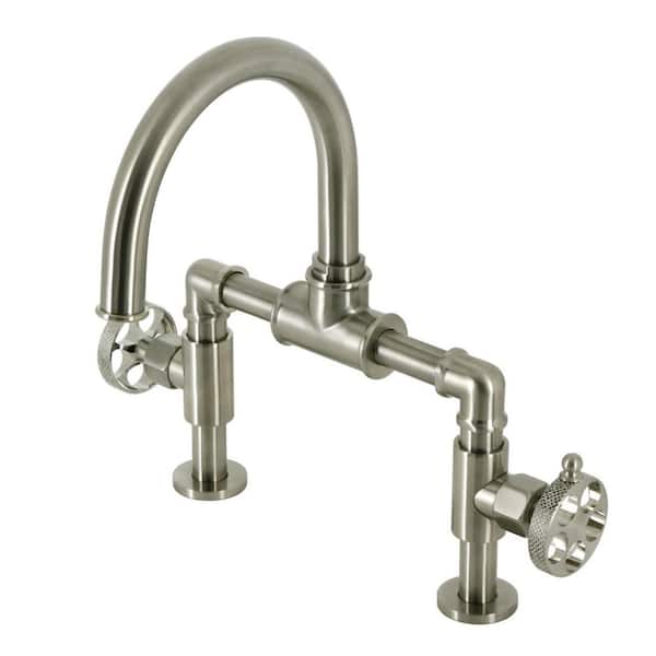 Webb Bridge 8 in. Widespread 2-Handle Bathroom Faucet with Push Pop-Up in  Polished Brass