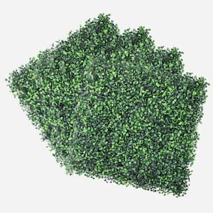 12- PCS 20 in. x 20 in. x 1.8 in. Artificial Boxwood Hedge Panels, Fake Grass Greenery Wall for Outdoor and Indoor Use