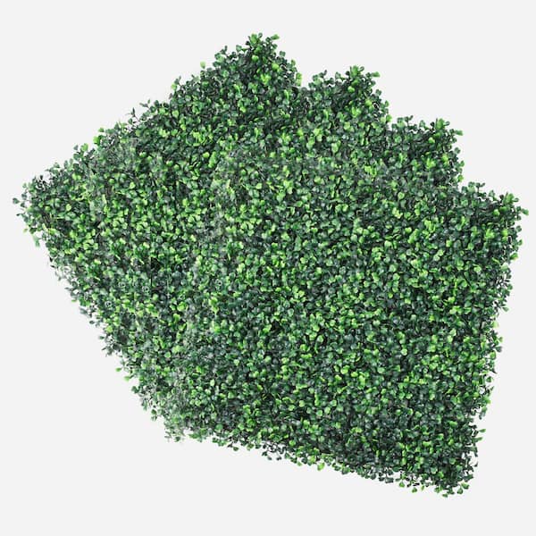 SQL 12- PCS 20 in. x 20 in. x 1.8 in. Artificial Boxwood Hedge 