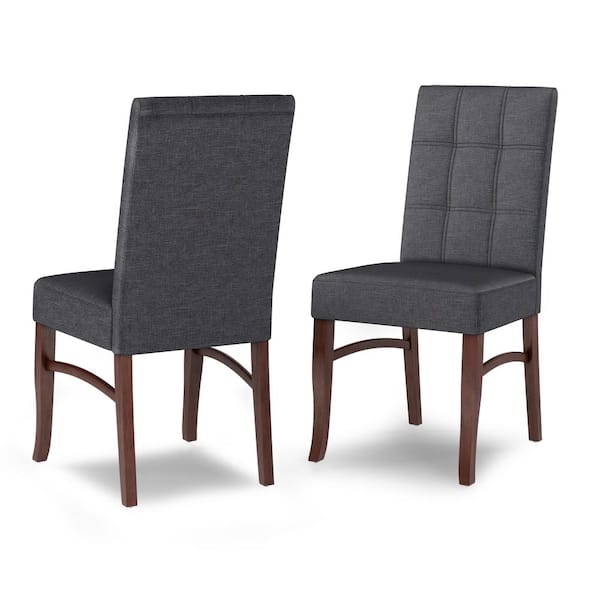 Brooklyn + Max Kentville Grey Deluxe Linen Look Fabric Parson Chair (Set of 2)