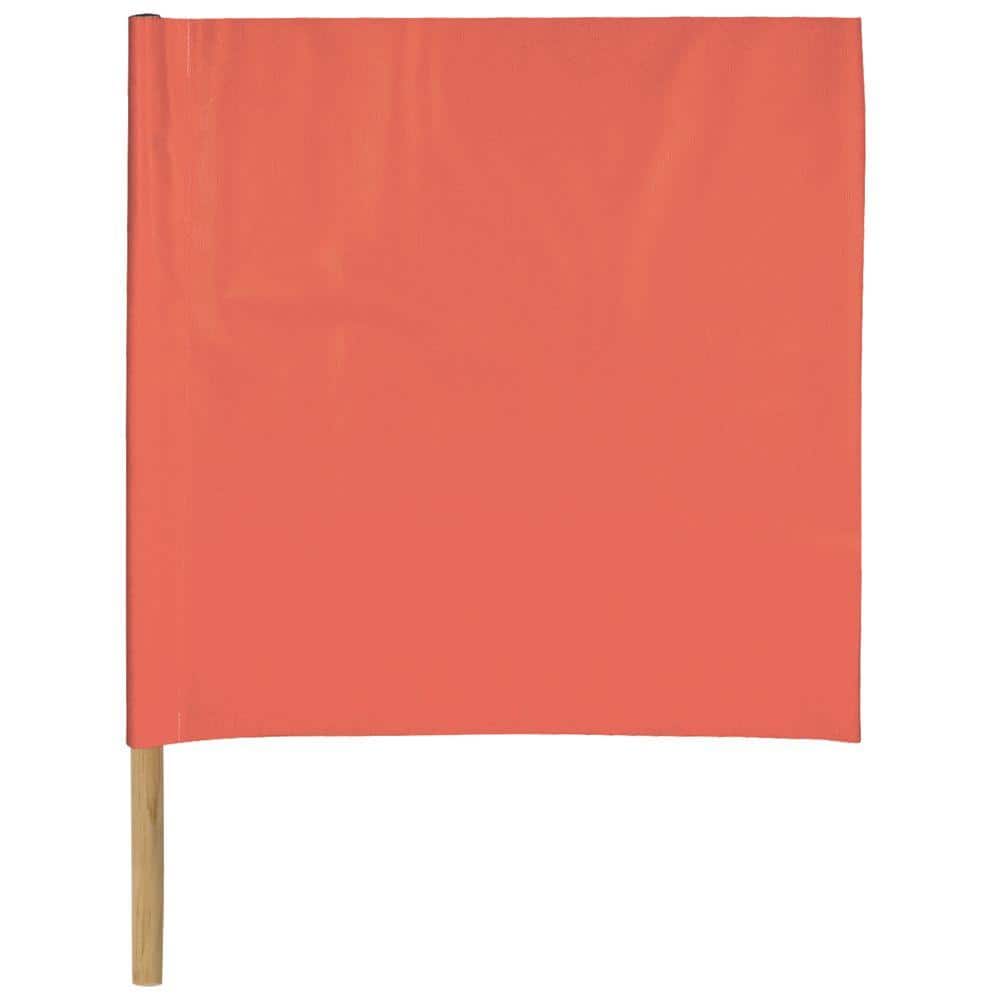 Safety Flag CF18 18" Cloth Red Warn Traffic Caution Crossing Kids Play No Dowel 