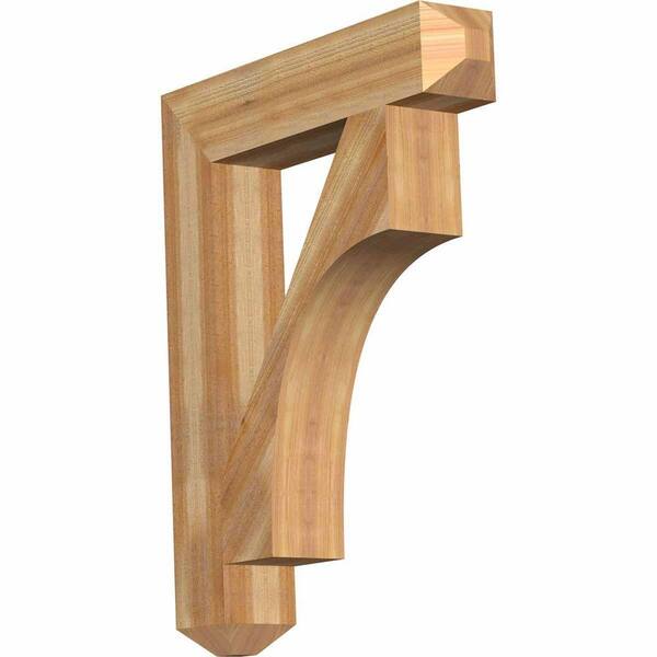 Ekena Millwork 6 in. x 40 in. x 32 in. Western Red Cedar Westlake Craftsman Rough Sawn Bracket
