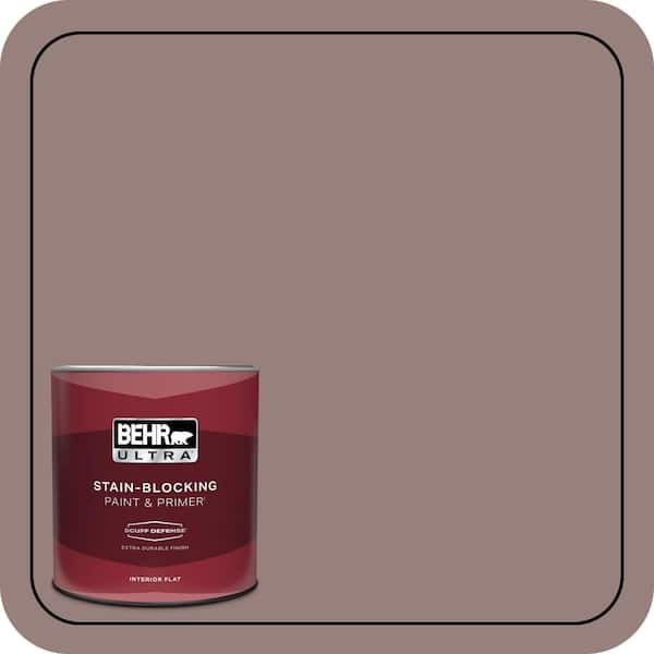BEHR ULTRA 1 qt. #N130-5 Mystere Extra Durable Flat Interior Paint & Primer